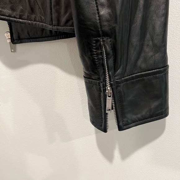 Banana Republic Black Leather Jacket Small - Picture 6 of 6